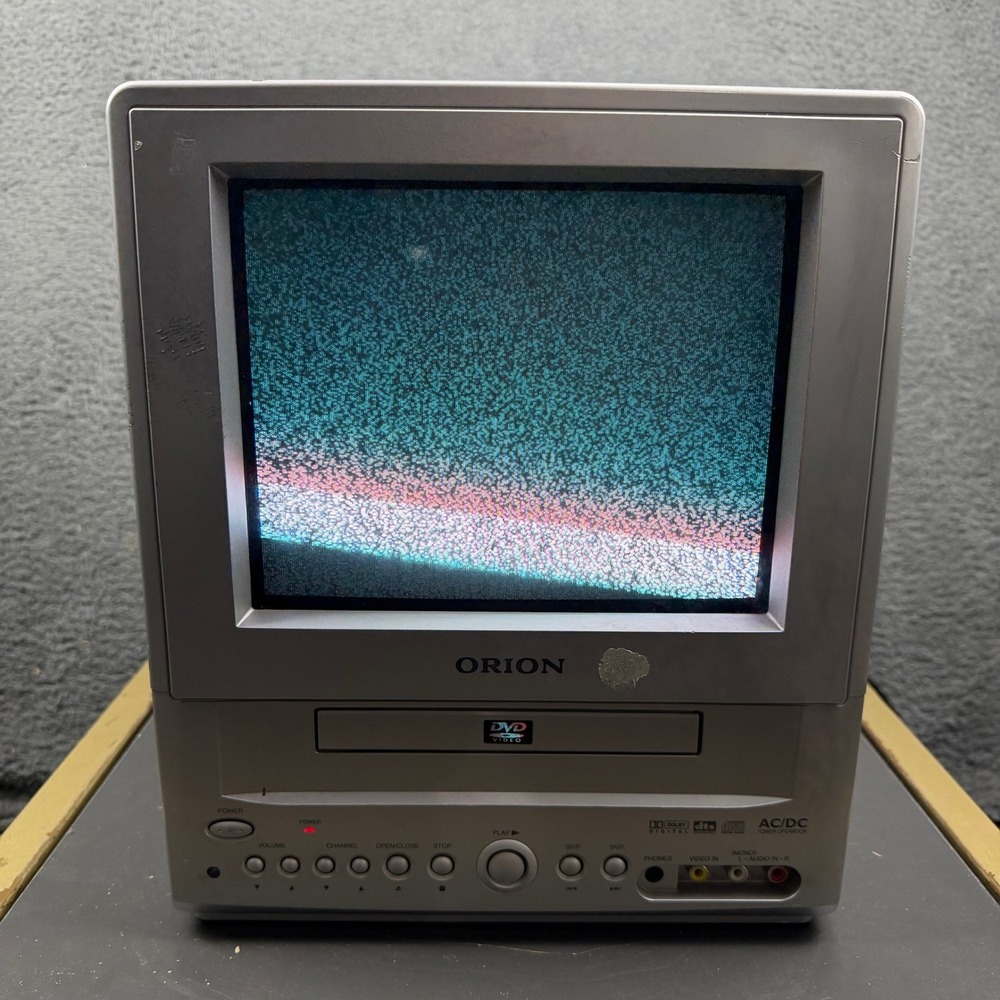 Orion TVDVD092 9-inch CRT TV DVD Combo Silver Retro Gaming 2004 Vintage Tech